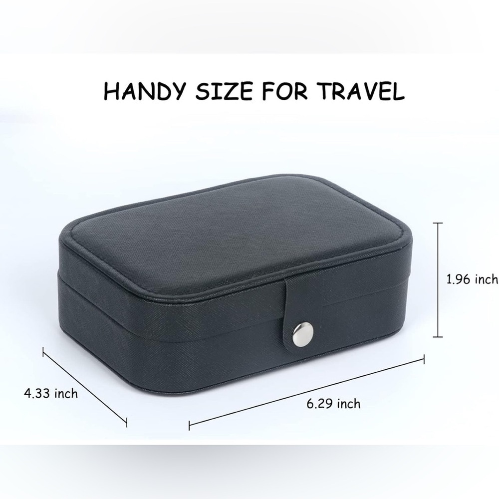 Black travel jewelry holder - Picture 2 of 9
